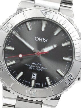 ORIS Aquis Date Relief 01 733 7730 4153-07 gray Dial Automatic Men's_943429